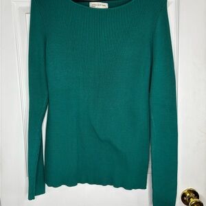 Jones New York Teal Crew Neck Sweater